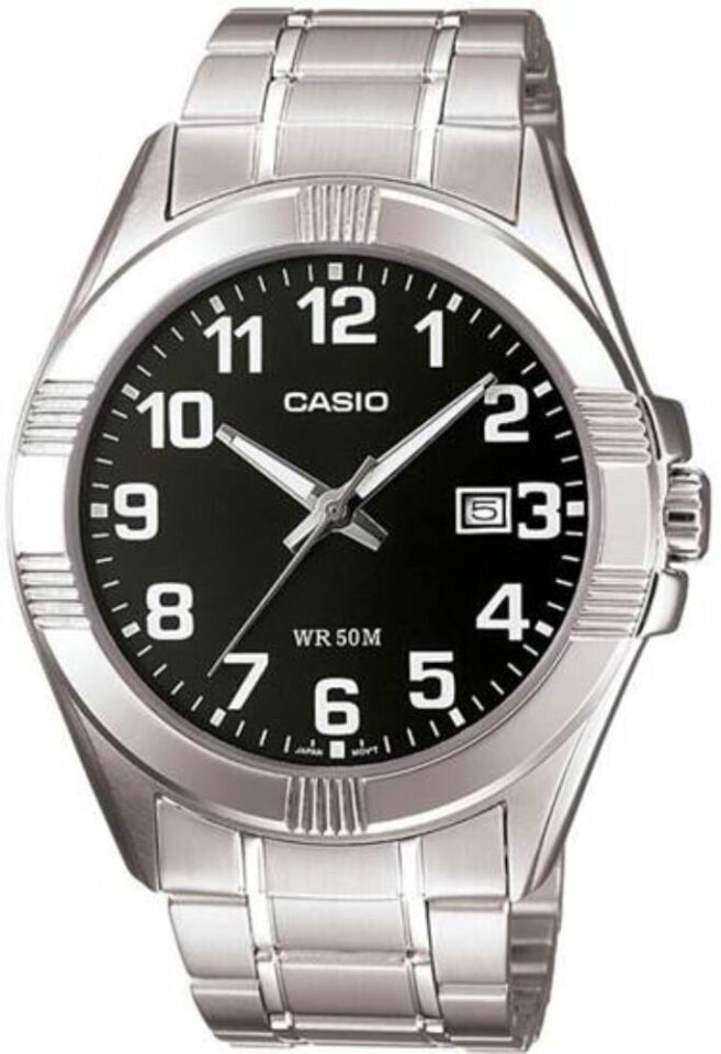 Casio MTP-1308D-1BVDF Quartz Çelik Gri Siyah Kadran 44 mm Erkek Kol Saati