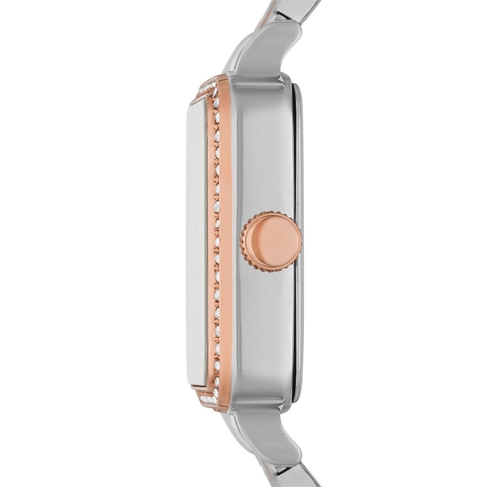 Fossil FBQ3907 Quartz Çelik Rose/Gri Beyaz Kadran 28 mm Kadın Kol Saati