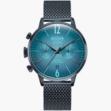 Welder Moody WWRC823 Quartz Çelik Hasır Lacivert 42 mm Kol Saati