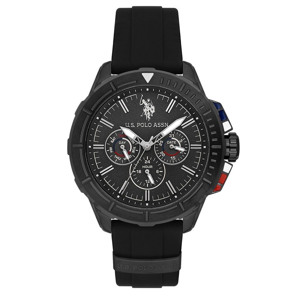 U.s. Polo Assn. USPA1066-05 Quartz Silikon Siyah 43 mm Erkek Kol Saati