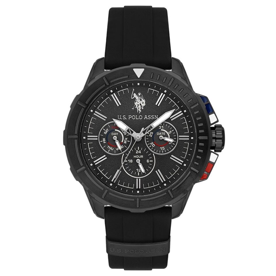 U.s. Polo Assn. USPA1066-05 Quartz Silikon Siyah 43 mm Erkek Kol Saati