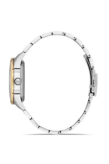 Ferro Sarı ve Gümüş Çelik Kordon Erkek Kol Saati FM31440A-D Otomatik Makine 3 ATM Su Geçirmez