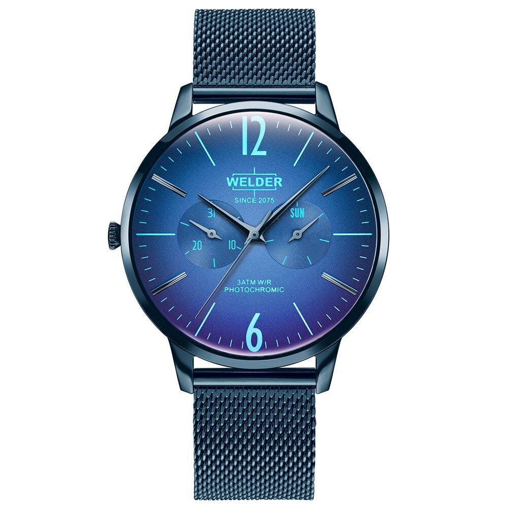 Welder Moody Watch WWRS414 Quartz Çelik Hasır Mavi 42 mm Erkek Kol Saati