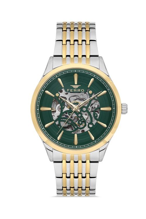 Ferro Sarı ve Gümüş Çelik Kordon Erkek Kol Saati FM31440A-D6