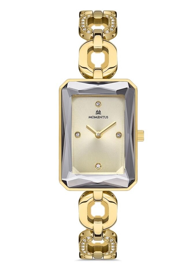 Momentus SW287G-08SG Quartz Çelik Altın Rengi 24 mm Kadın Kol Saati