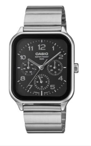 Casio MTP-M306D-1AVDF Quartz Çelik Gri Siyah Kadran 34 mm Erkek Kol Saati