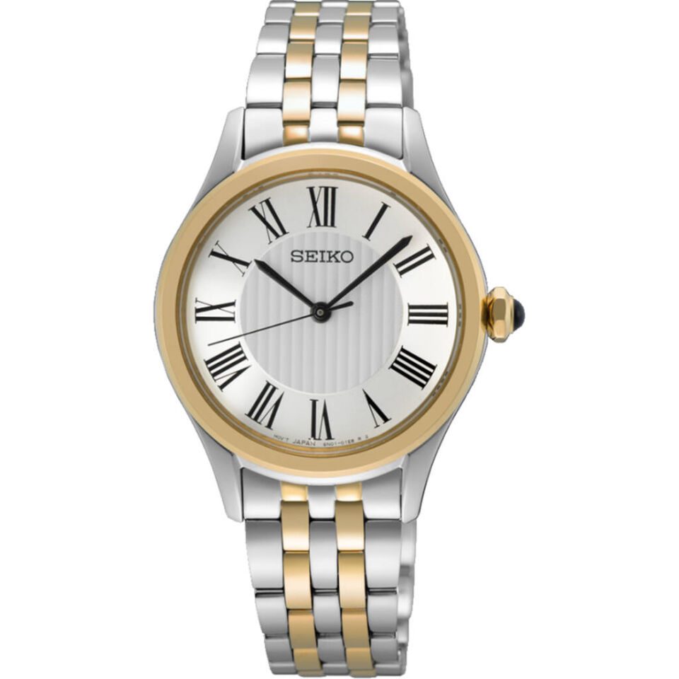 Seiko SUR612P Quartz Çelik Gri Altın Rengi Safir 30 mm Kadın Kol Saati