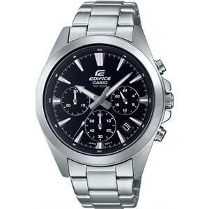 Casio EFV-630D-1AVUDF Edifice Quartz Çelik Gri Siyah Kadran 44 mm Erkek Kol Saati