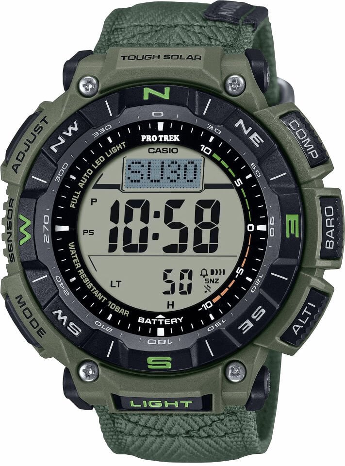 Casio PRG-340B-3DR Quartz Dijital Nato Yeşil 10 ATM 52 mm Erkek Kol Saati