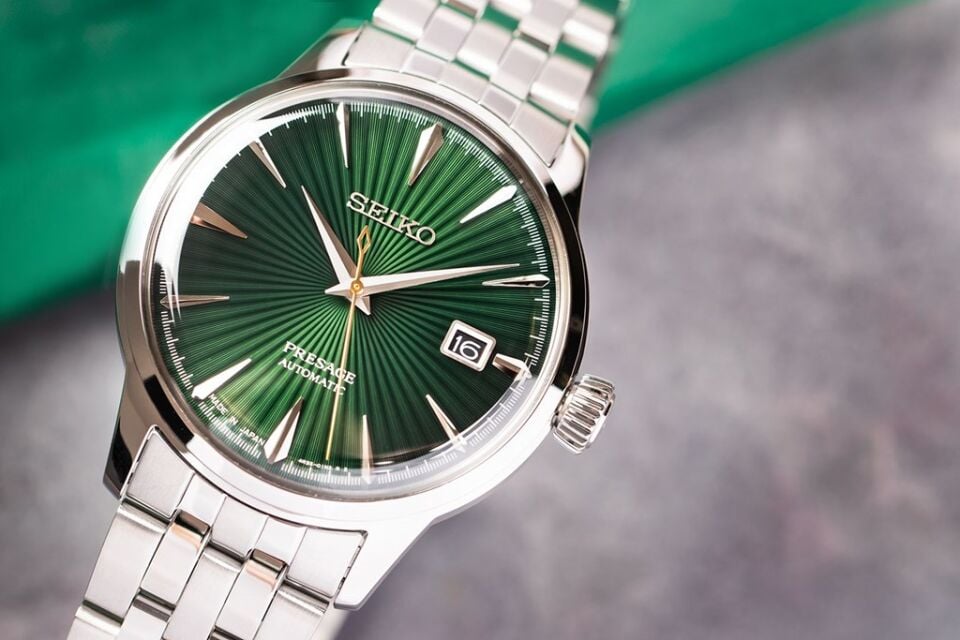 Seiko SRPE15J1 Otomatik Çelik Gri Yeşil Kadran 10 ATM 40 mm Erkek Kol Saati