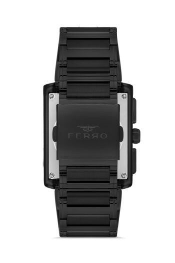 Ferro Siyah Çelik Kordon Erkek Kol Saati FM11465A-G Fonksiyonları Aktif 3ATM Su Geçirmez