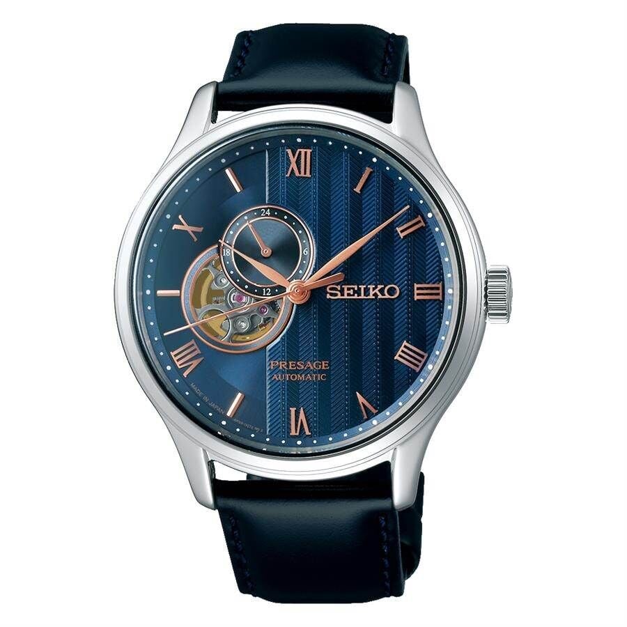 Seiko SSA421J Otomatik Deri Lacivert 43 mm 10 ATM Safir Cam Erkek Kol Saati