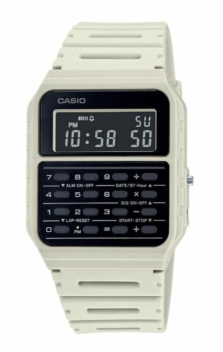 Casio CA-53WB-8BDF Quartz Dijital Silikon Krem 35 mm Erkek Kol Saati