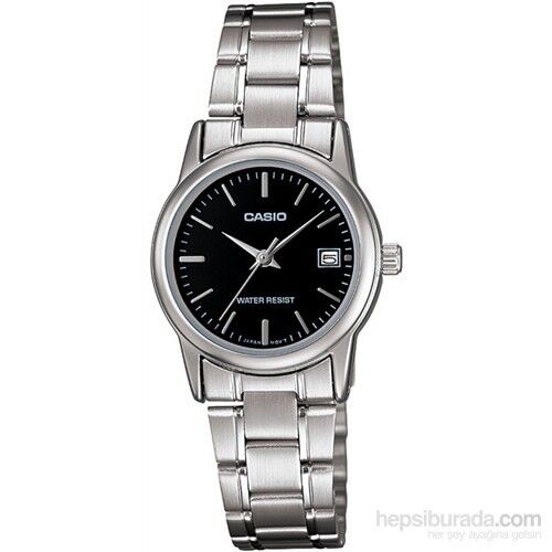 Casio LTP-V002D-1AUDF Quartz Çelik Gri Siyah Kadran 25 mm Kadın Kol Saati
