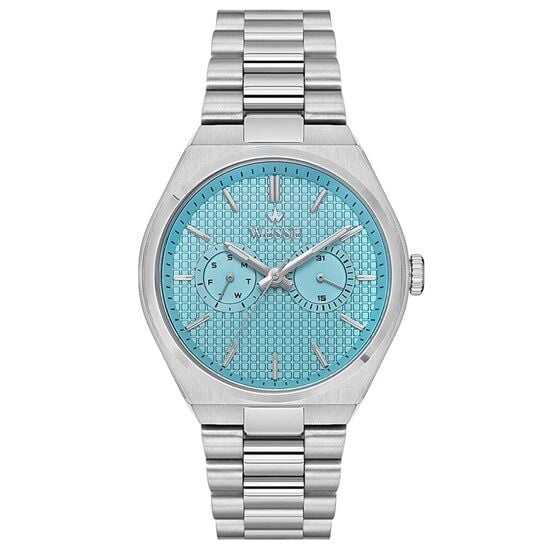 Wesse WWG209606 Quartz Çelik Gri Mavi Kadran 42 mm Erkek Kol Saati