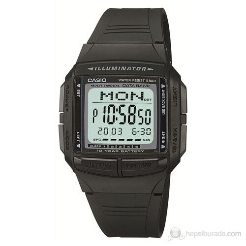 Casio DB-36-1AVDF Quartz Silikon Siyah 37 mm Erkek Kol Saati