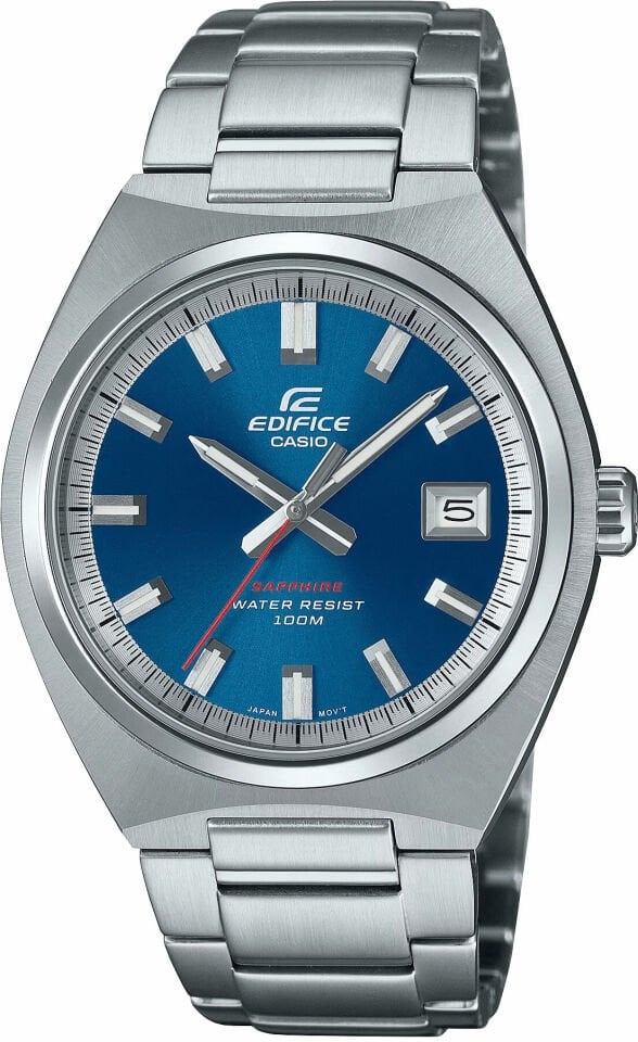 Casio Edifice EFB-109D-2AVDF Quartz Çelik Gri Mavi Kadran 10 ATM Safir Cam 39 mm Erkek Kol Saati