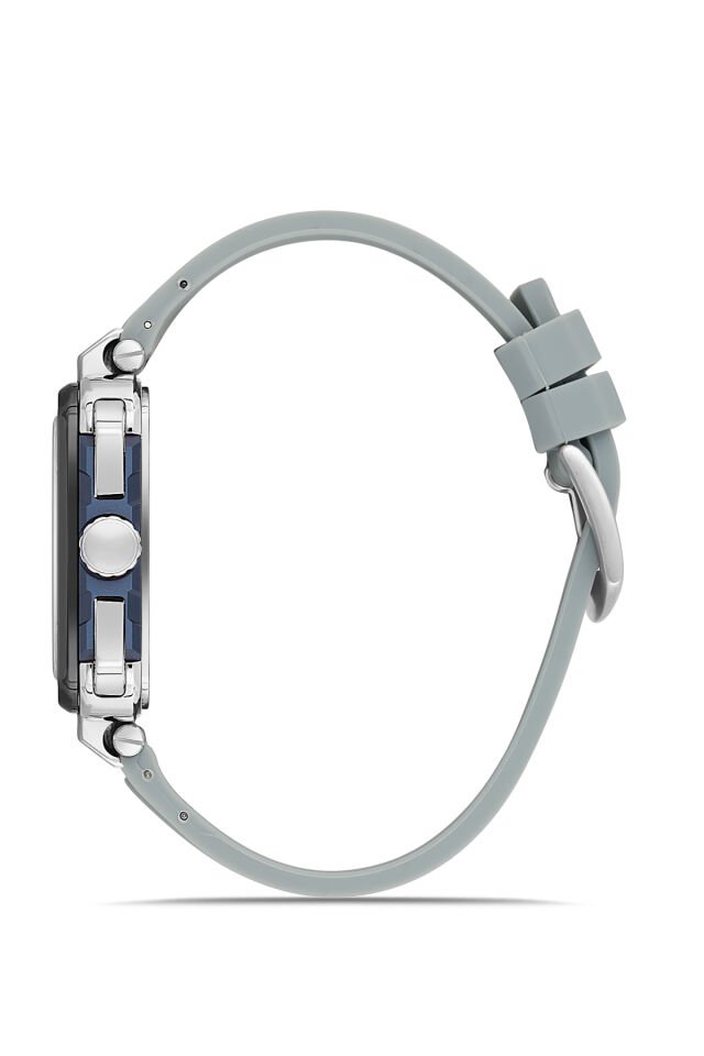 Ferro Gri Silikon Kordon Erkek Kol Saati FM11572DWT-ZT2 Fonksiyonları Aktif 3 ATM Su Geçirmez