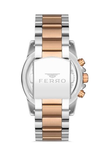 Ferro - FM31300A-E3 44 mm Silver/Rose Erkek Kol Saati