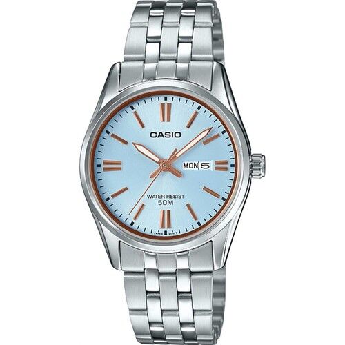 Casio LTP-1335D-2AVDF Quartz Çelik Gri Mavi Kadran 30 mm Kadın Kol Saati
