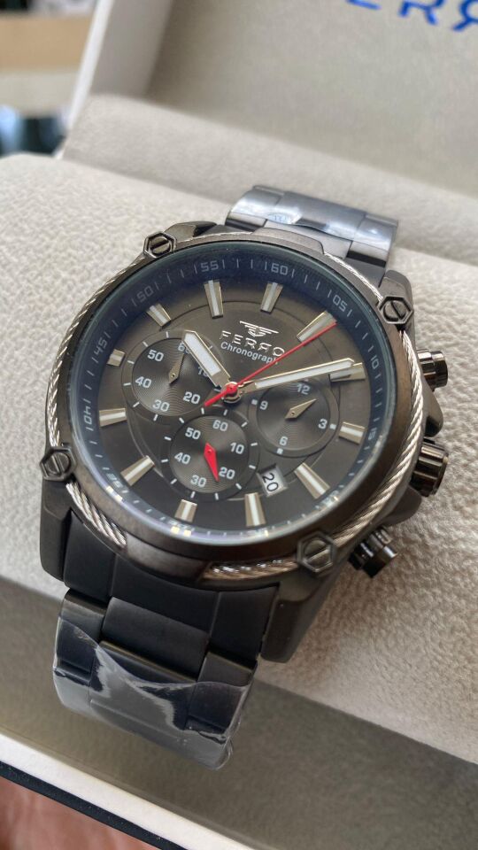 Ferro Quartz Çelik Gri 44 mm Fonksiyonları Aktif Erkek Kol Saati