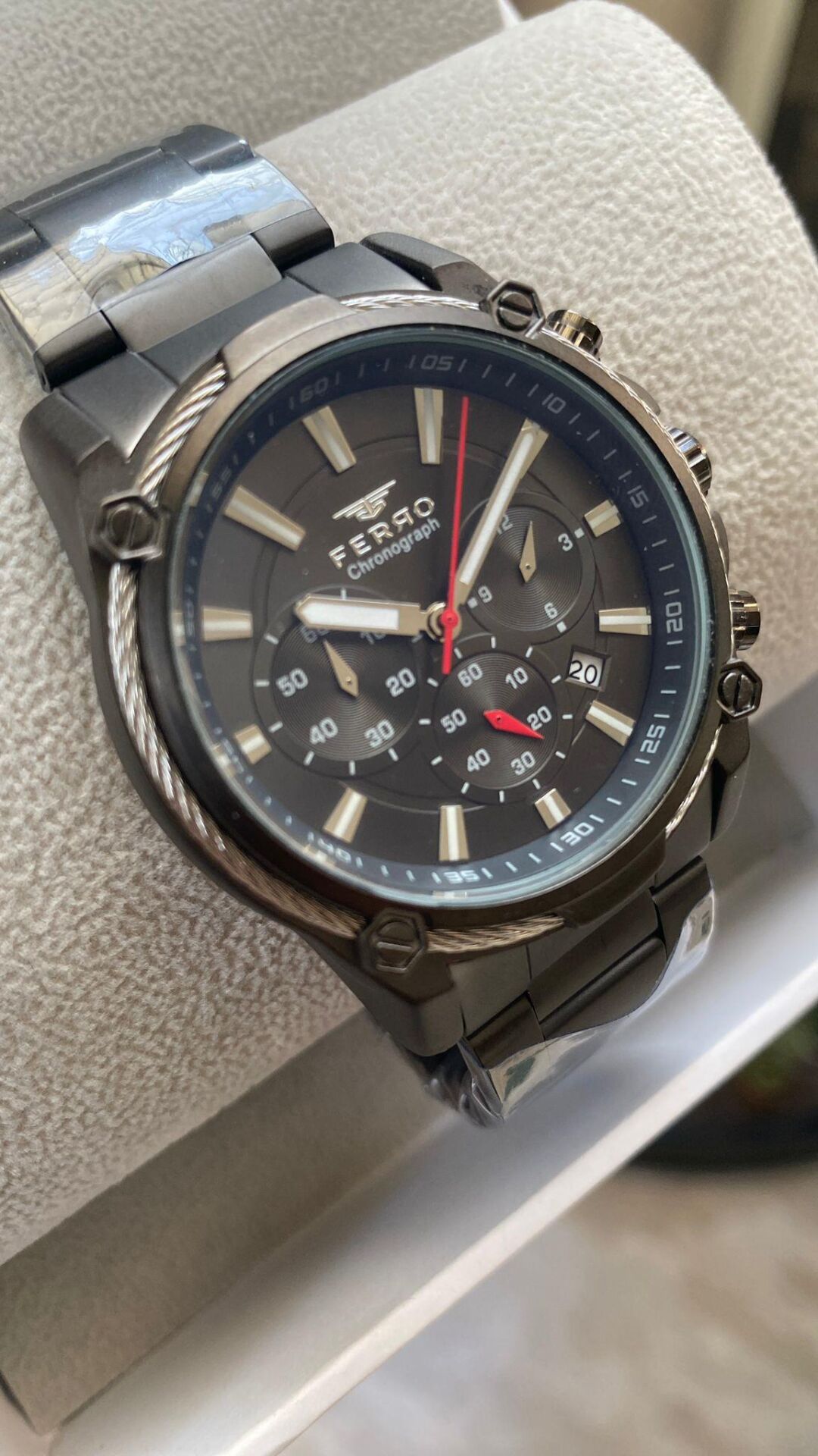 Ferro Quartz Çelik Gri 44 mm Fonksiyonları Aktif Erkek Kol Saati