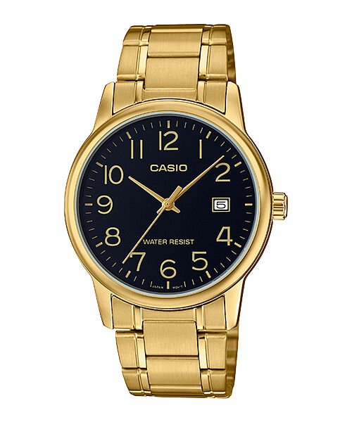 Casio MTP-V002G-1BUDF Quartz Çelik Altın Rengi Siyah Kadran 40 mm Erkek Kol Saati