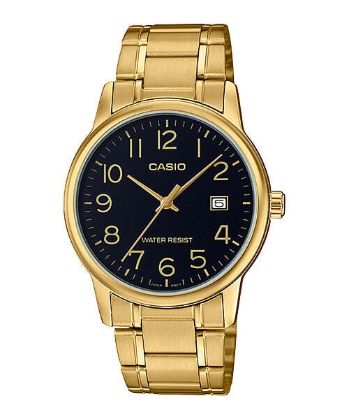 Casio MTP-V002G-1BUDF Quartz Çelik Altın Rengi Siyah Kadran 40 mm Erkek Kol Saati