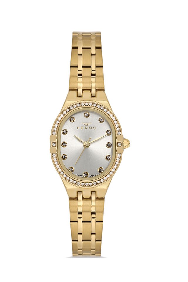 Ferro Sarı Çelik Kordon Kadın Kol Saati FL21645A-B
