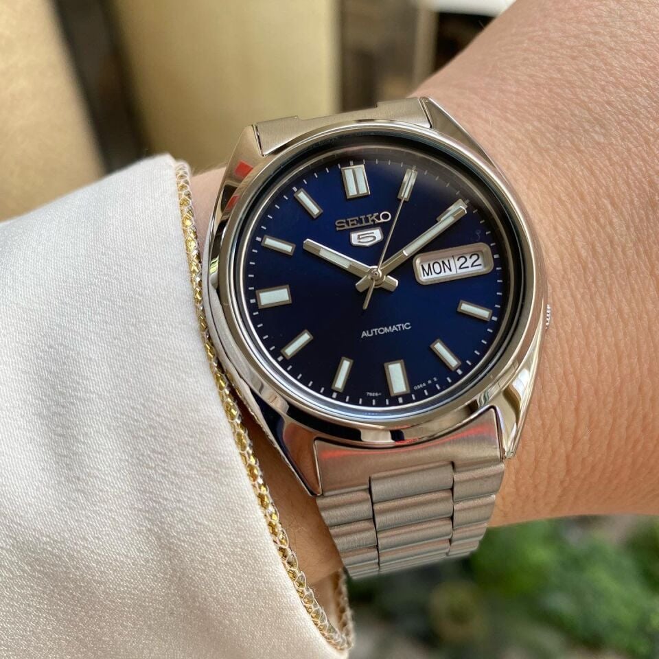 Seiko 5 Military SNXS77K1 Otomatik Çelik Gri Lacivert Kadran 39 mm Erkek Kol Saati