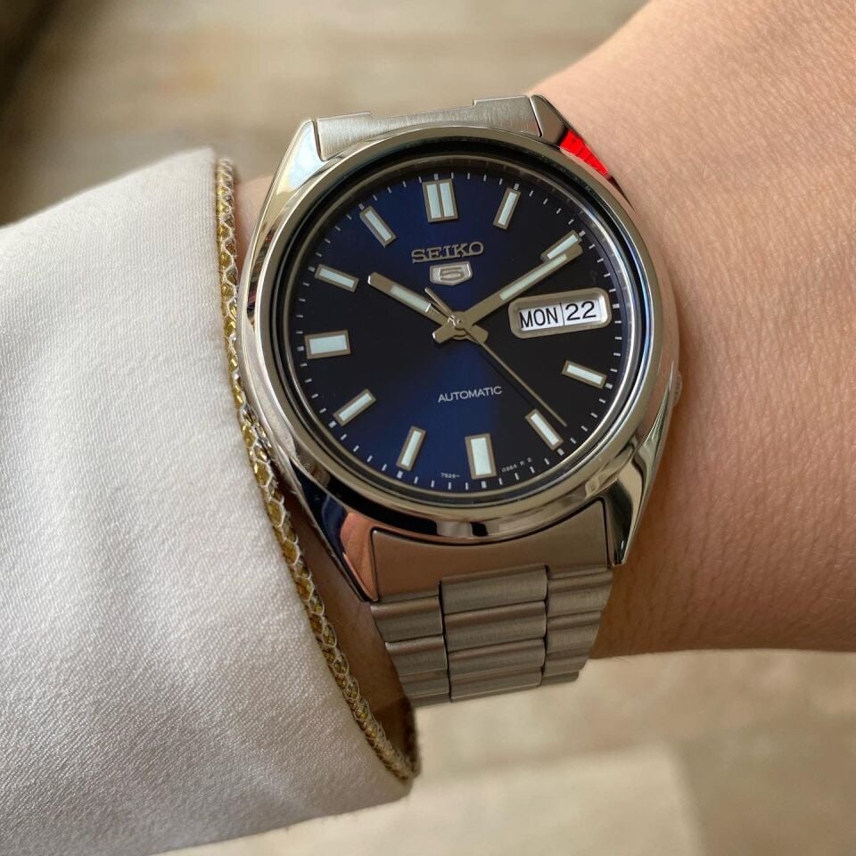 Seiko 5 Military SNXS77K1 Otomatik Çelik Gri Lacivert Kadran 39 mm Erkek Kol Saati