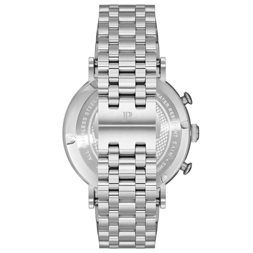 Jacques Philippe JPQGC021336 Swiss Made Quartz  Çelik Gri Mavi Kadran 44 mm Erkek Kol Saati