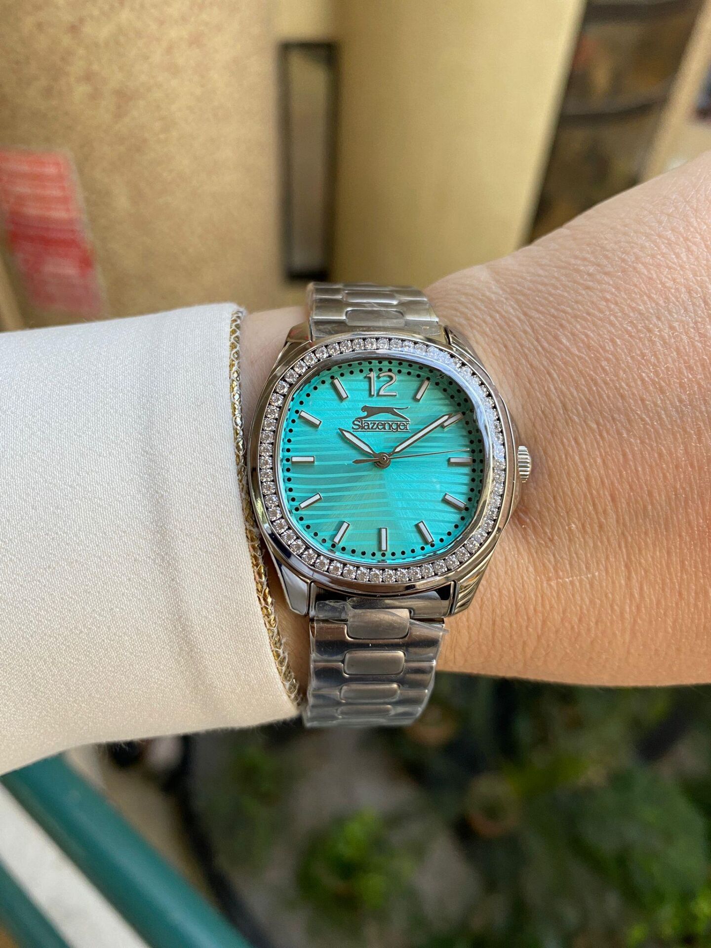 Slazenger SL.09.2238.3.07 Quartz Çelik Gri Mavi Kadran 34 mm Kadın Kol Saati