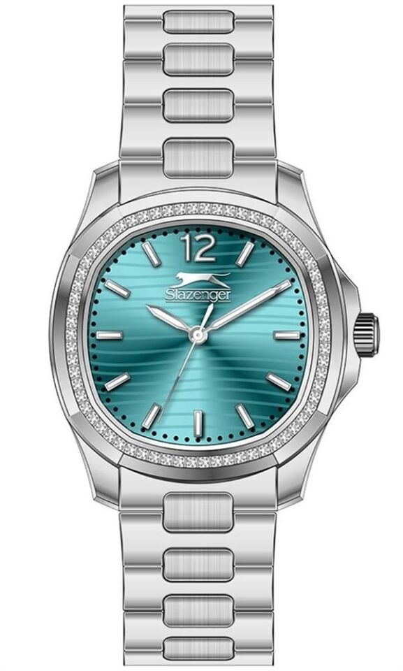 Slazenger SL.09.2238.3.07 Quartz Çelik Gri Mavi Kadran 34 mm Kadın Kol Saati