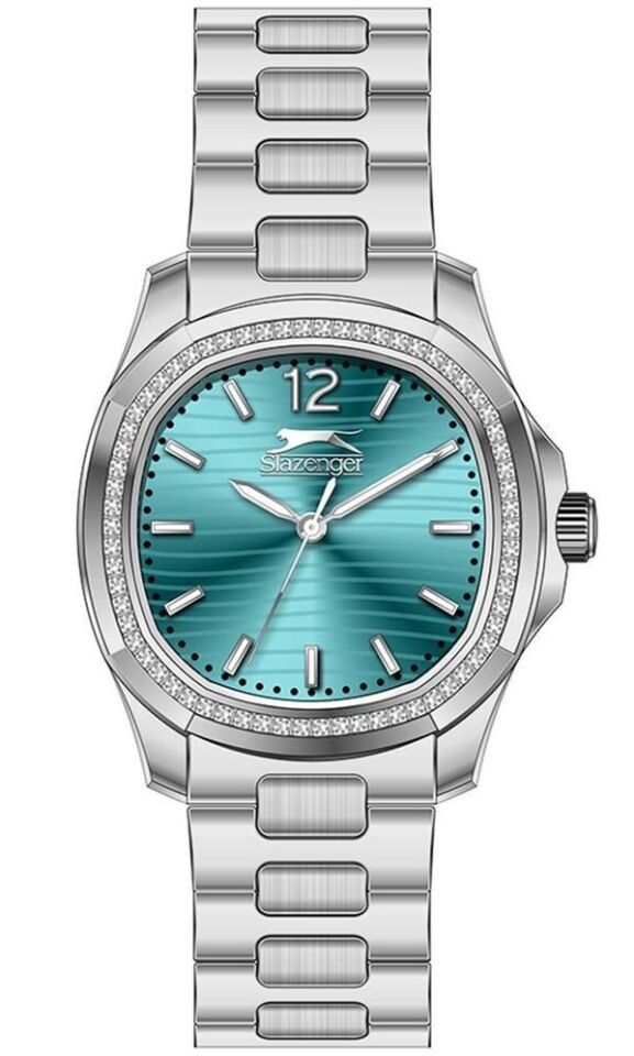 Slazenger SL.09.2238.3.07 Quartz Çelik Gri Mavi Kadran 34 mm Kadın Kol Saati
