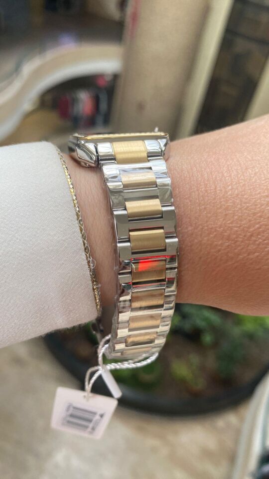 Ferro Quartz Çelik Sarı Gri Siyah Kadran 28 mm Kadın Kol Saati