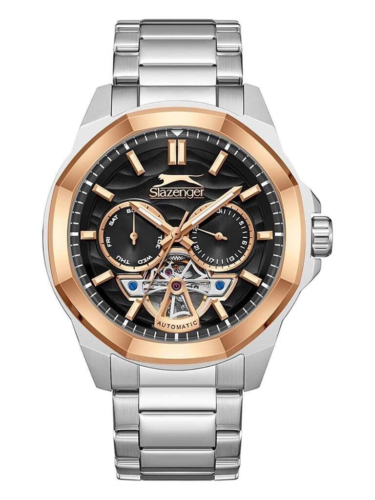 Slazenger SL.09.2439.2.03 Otomatik Çelik Gri Siyah Kadran 47 mm Erkek Kol Saati