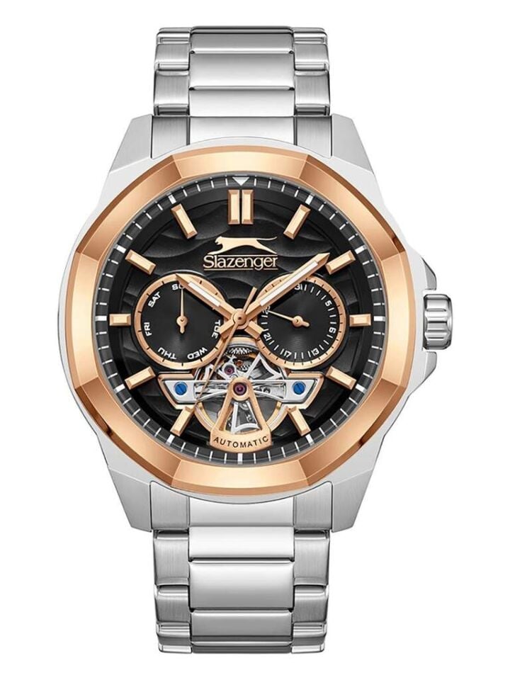 Slazenger SL.09.2439.2.03 Otomatik Çelik Gri Siyah Kadran 47 mm Erkek Kol Saati