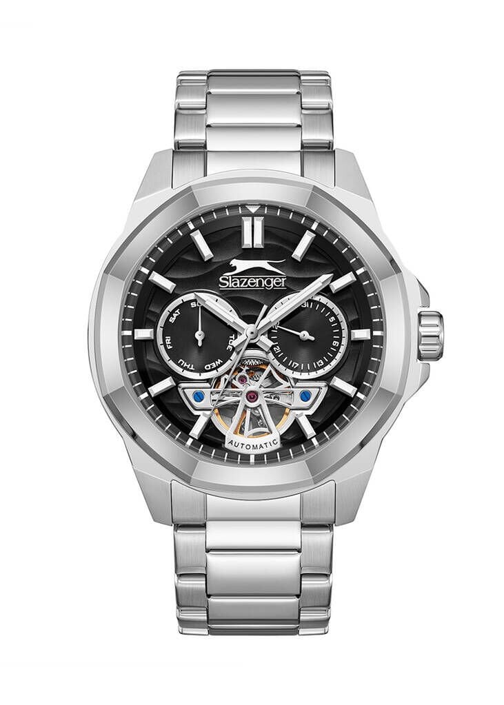 Slazenger SL.09.2439.2.01 Otomatik Çelik Gri Siyah Kadran 45 mm Erkek Kol Saati