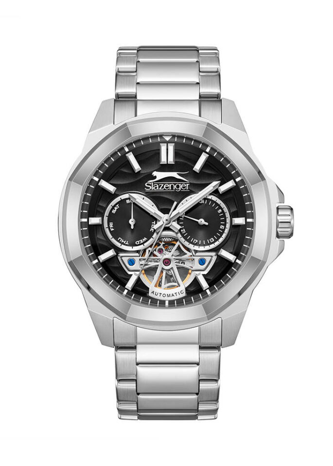 Slazenger SL.09.2439.2.01 Otomatik Çelik Gri Siyah Kadran 45 mm Erkek Kol Saati