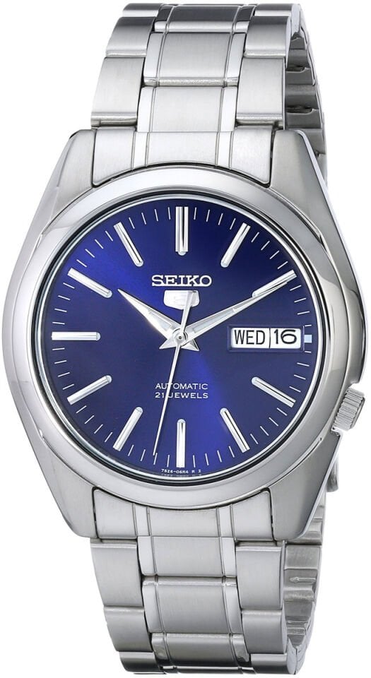 Seiko 5 SNKL43K1S Otomatik Çelik Gri Mavi Kadran 38 mm Erkek Kol Saati