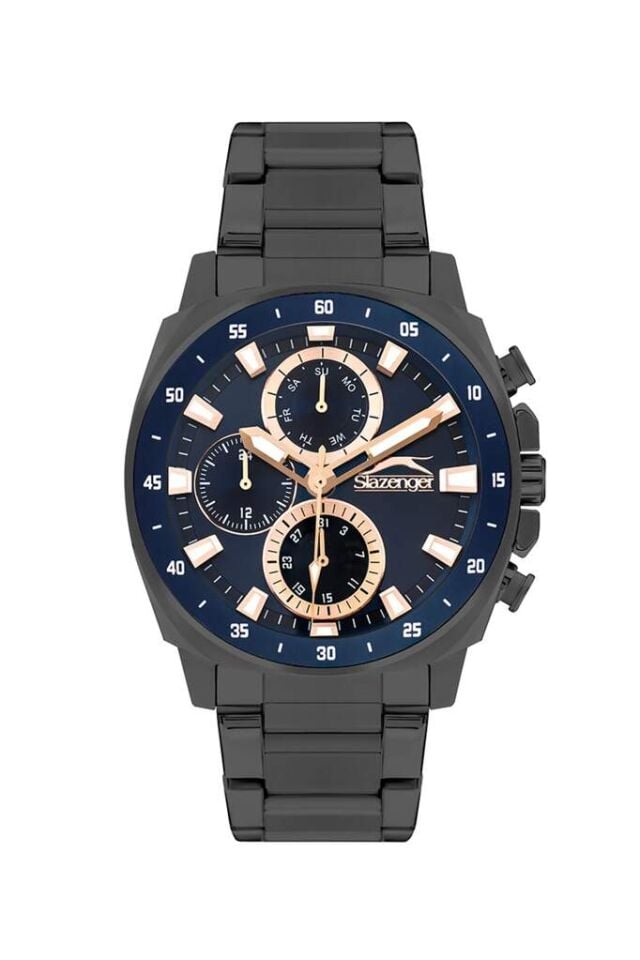Slazenger SL.09.2381.2.04 Quartz Çelik Füme 44 mm Erkek Kol Saati
