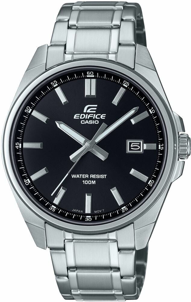 Casio EFV-150D-1AVUDF Edifice Quartz Çelik Gri Siyah Kadran 10 ATM 43 mm Erkek Kol Saati
