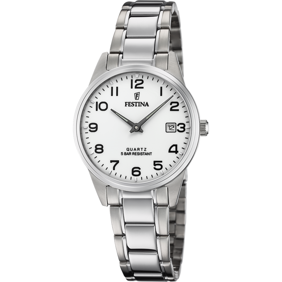 Festina F20509/1 Quartz Çelik Gri Beyaz Kadran 31 mm Kadın Kol Saati