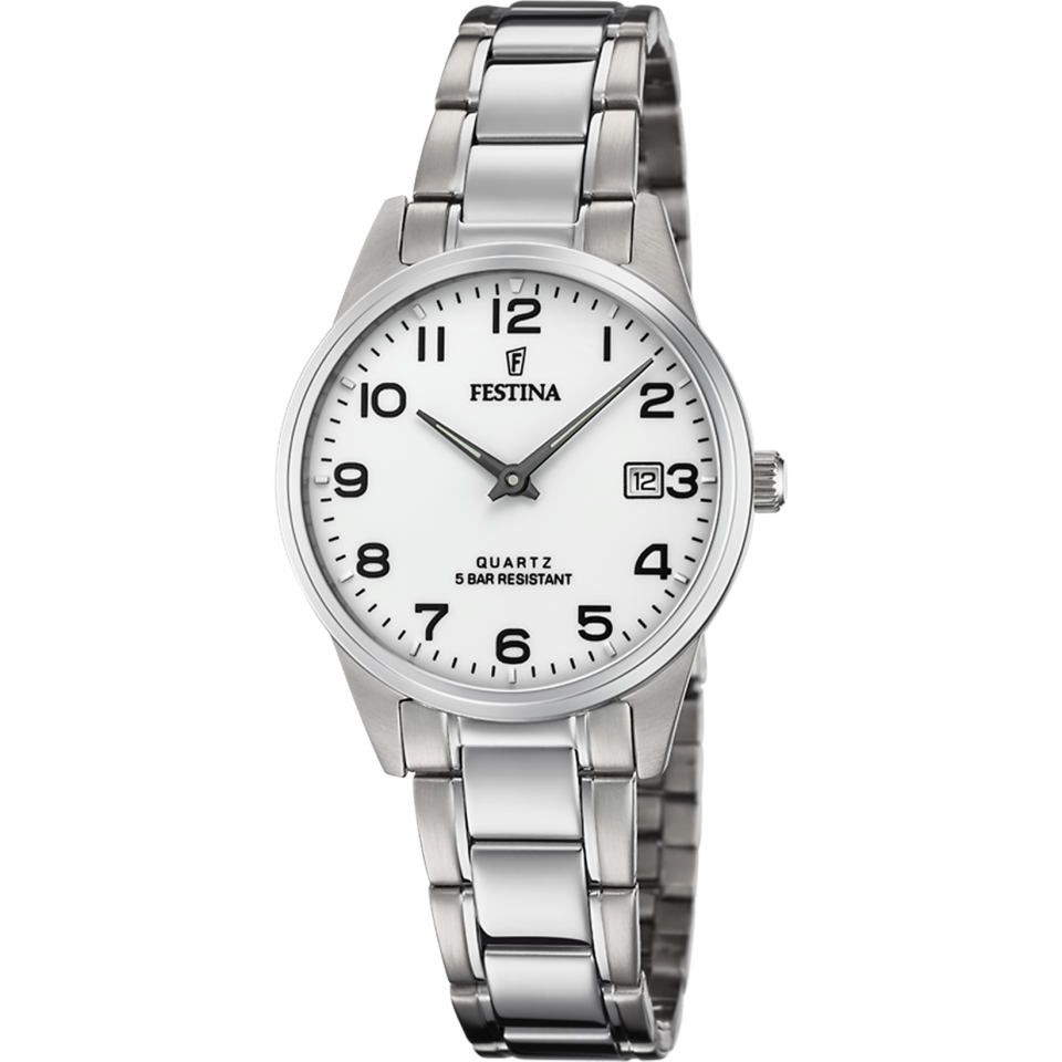 Festina F20509/1 Quartz Çelik Gri Beyaz Kadran 31 mm Kadın Kol Saati