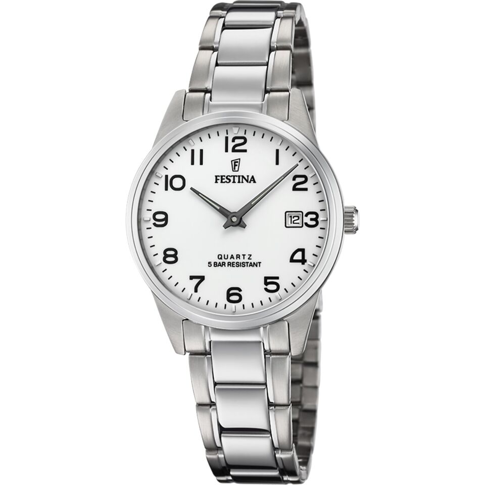 Festina F20509/1 Quartz Çelik Gri Beyaz Kadran 31 mm Kadın Kol Saati