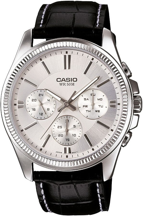 Casio MTP-1375L-7AVDF Quartz Deri Siyah 42 mm Erkek Kol Saati