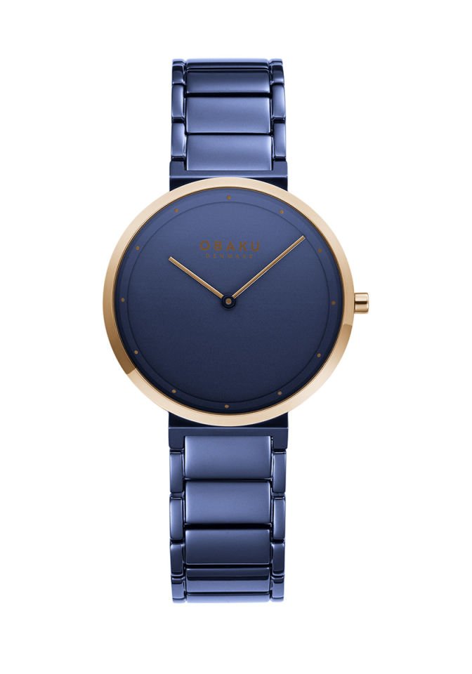 Obaku Denmark V258LXSLSL Çelik Safir Kristal Lacivert 34 mm Kadın Kol Saati