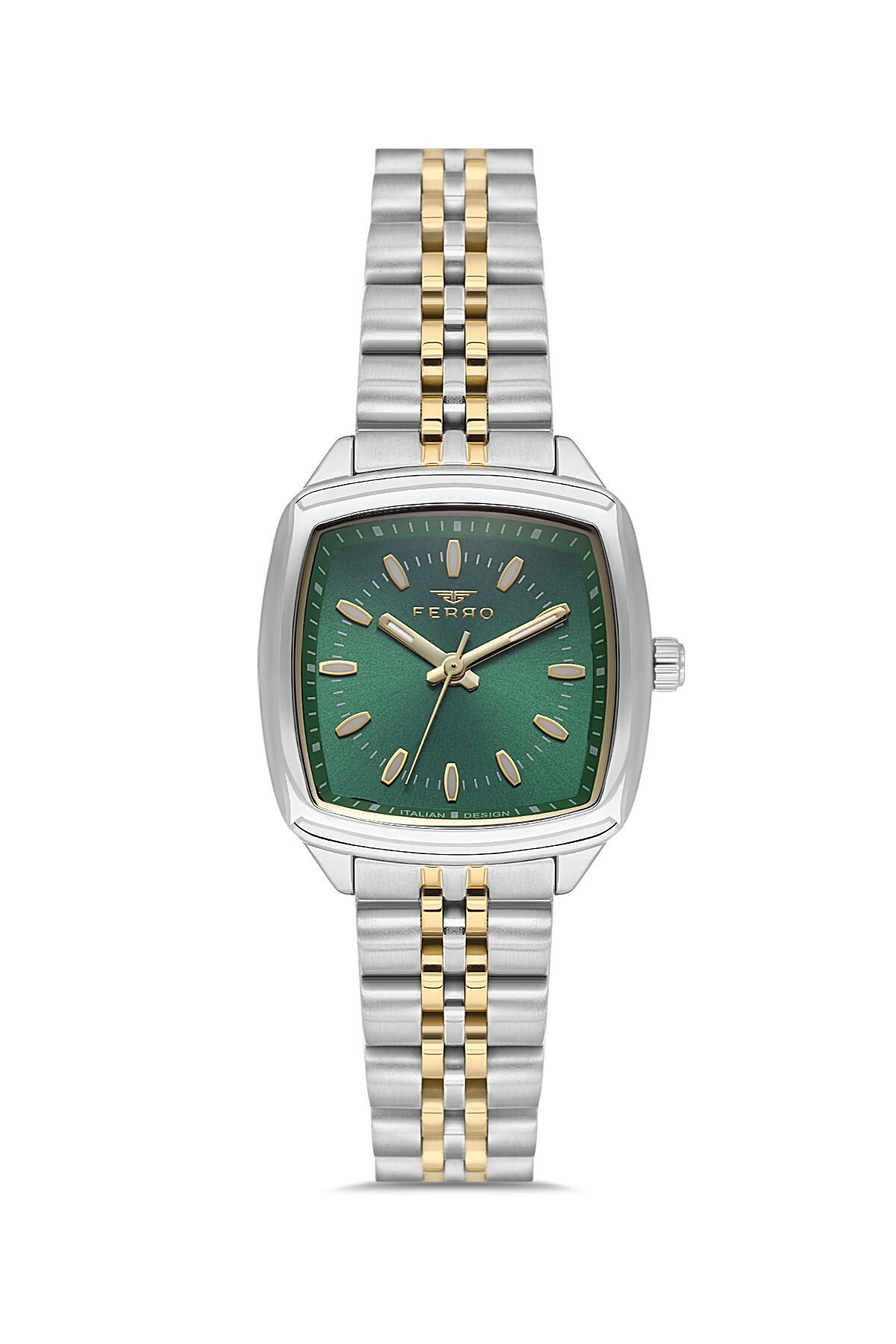 Ferro Sarı ve Gümüş Çelik Kordon Kadın Kol Saati FL21644AWT-D6 3ATM Su Geçirmez 2 Yıl Garantili