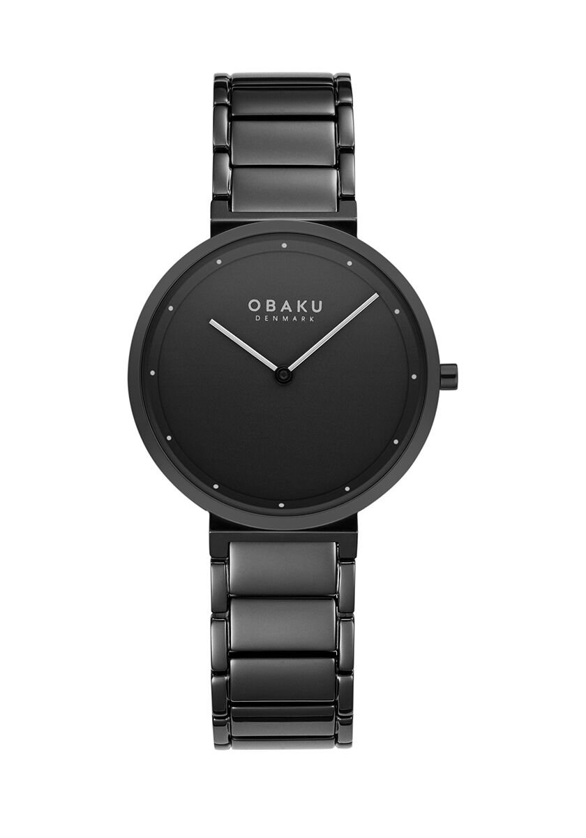 Obaku Denmark V258LXBBSB Çelik Siyah Safir Cam 34 mm Kadın Kol Saati